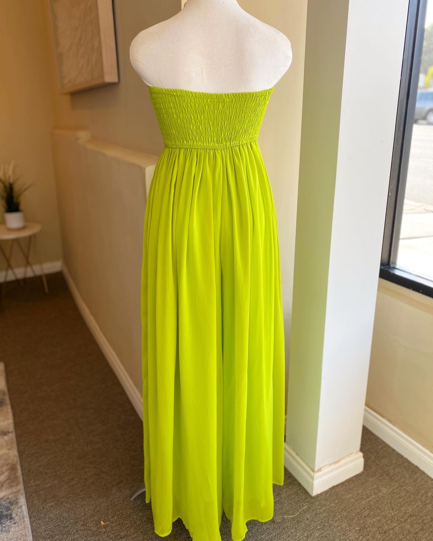 Tube Wide Leg Yoru Chiffon Jumpsuit