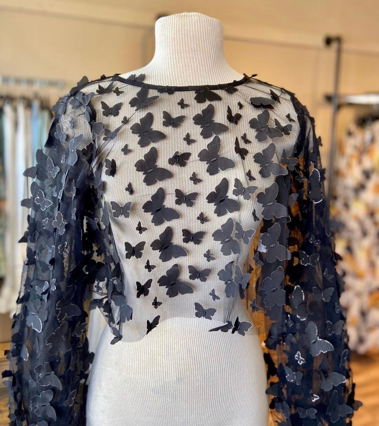 Butterfly Sheer Top
