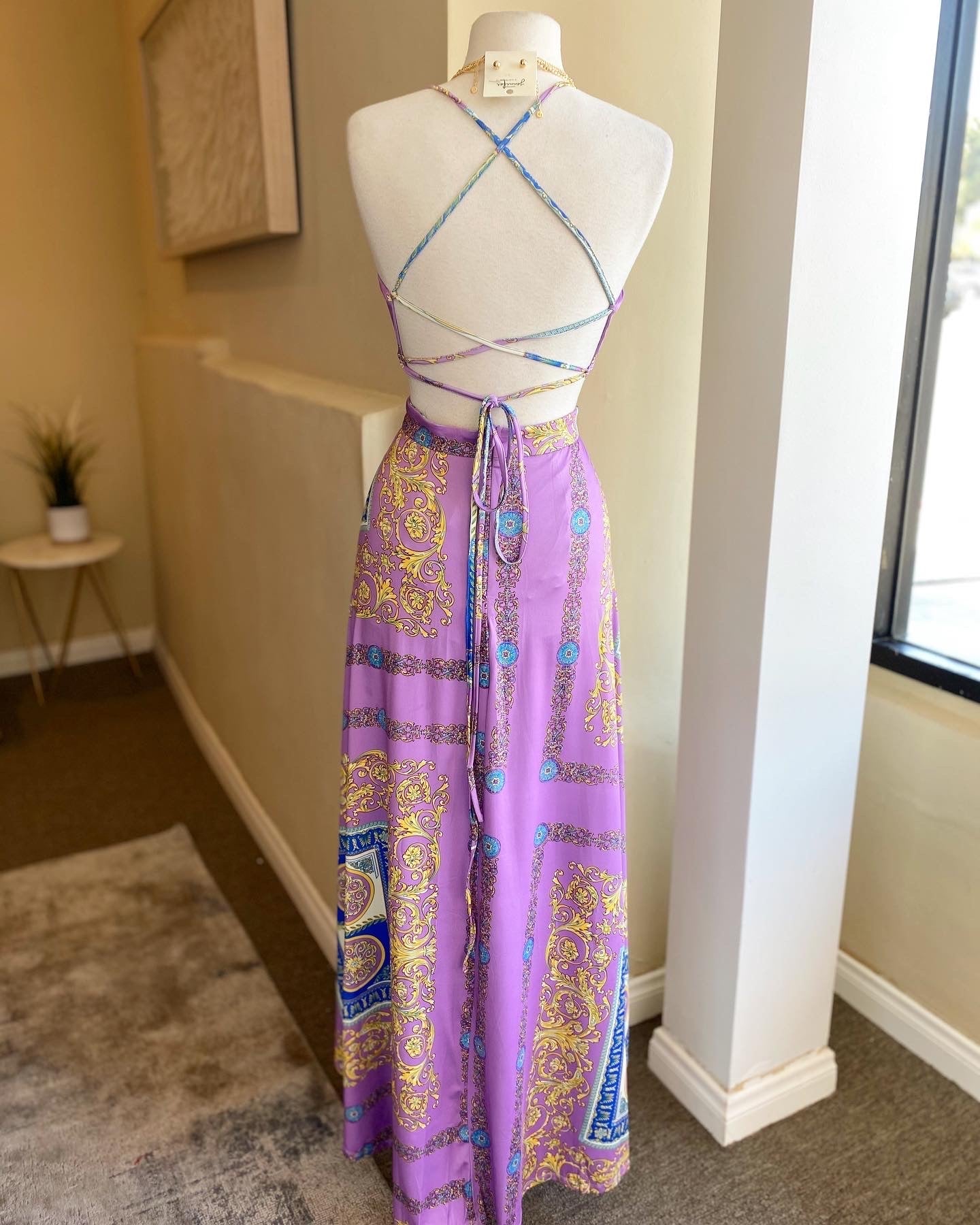 Lilac Print Dress