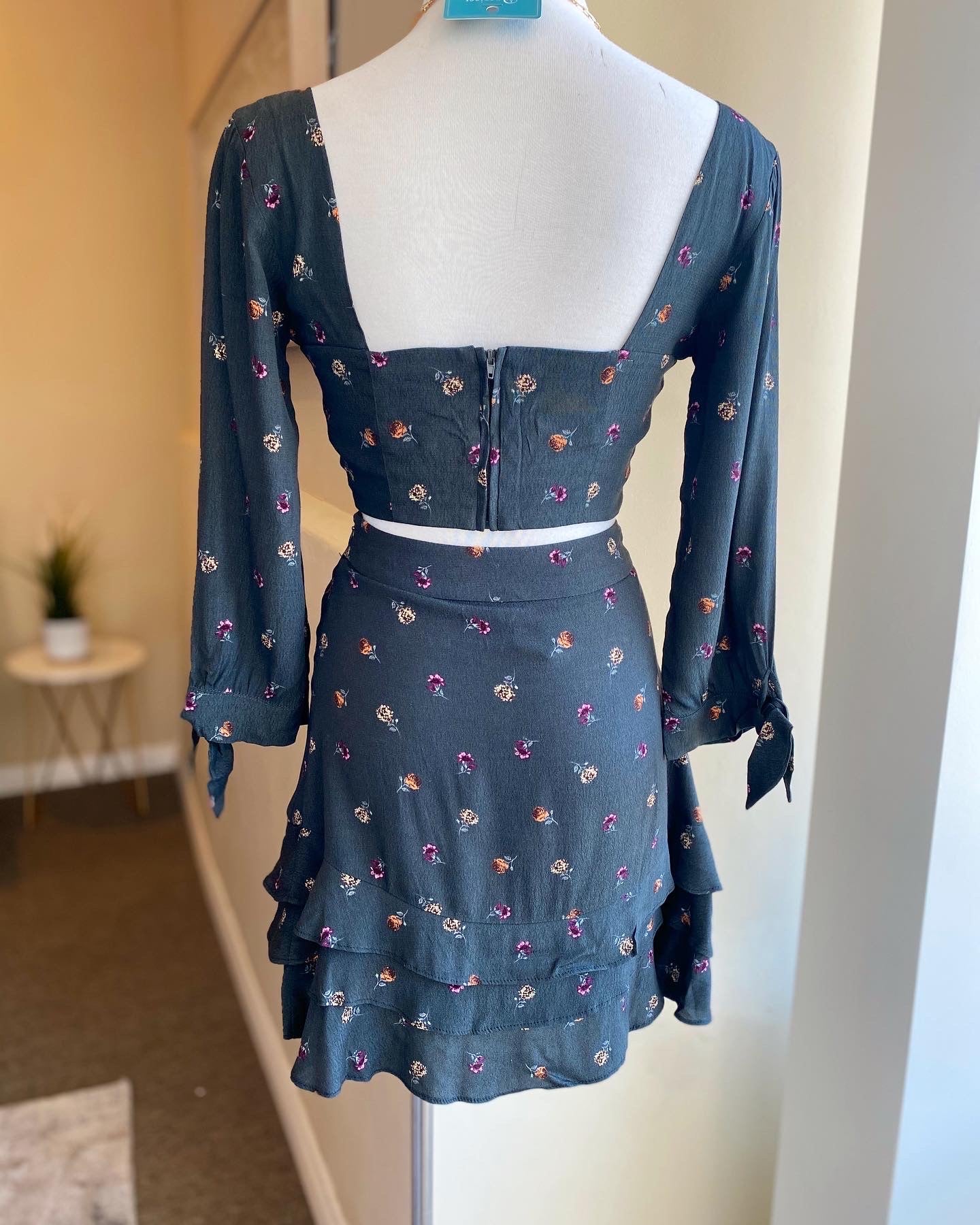 O/S Rose Crop Skirt Set FINAL SALE