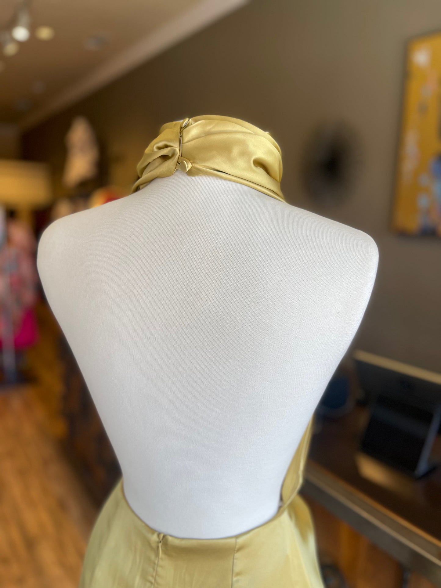 Halter Backless Ruffle Mini Dress