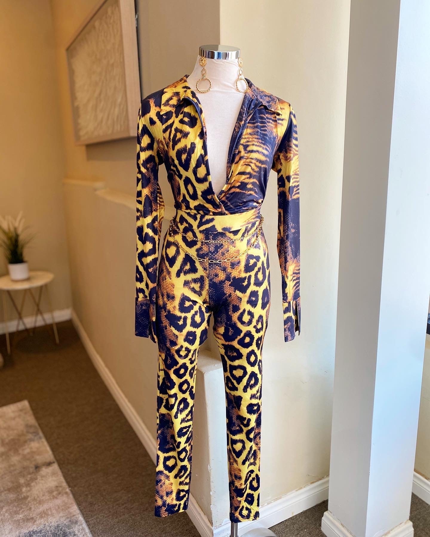 Blouse Bodysuit W Pants Set