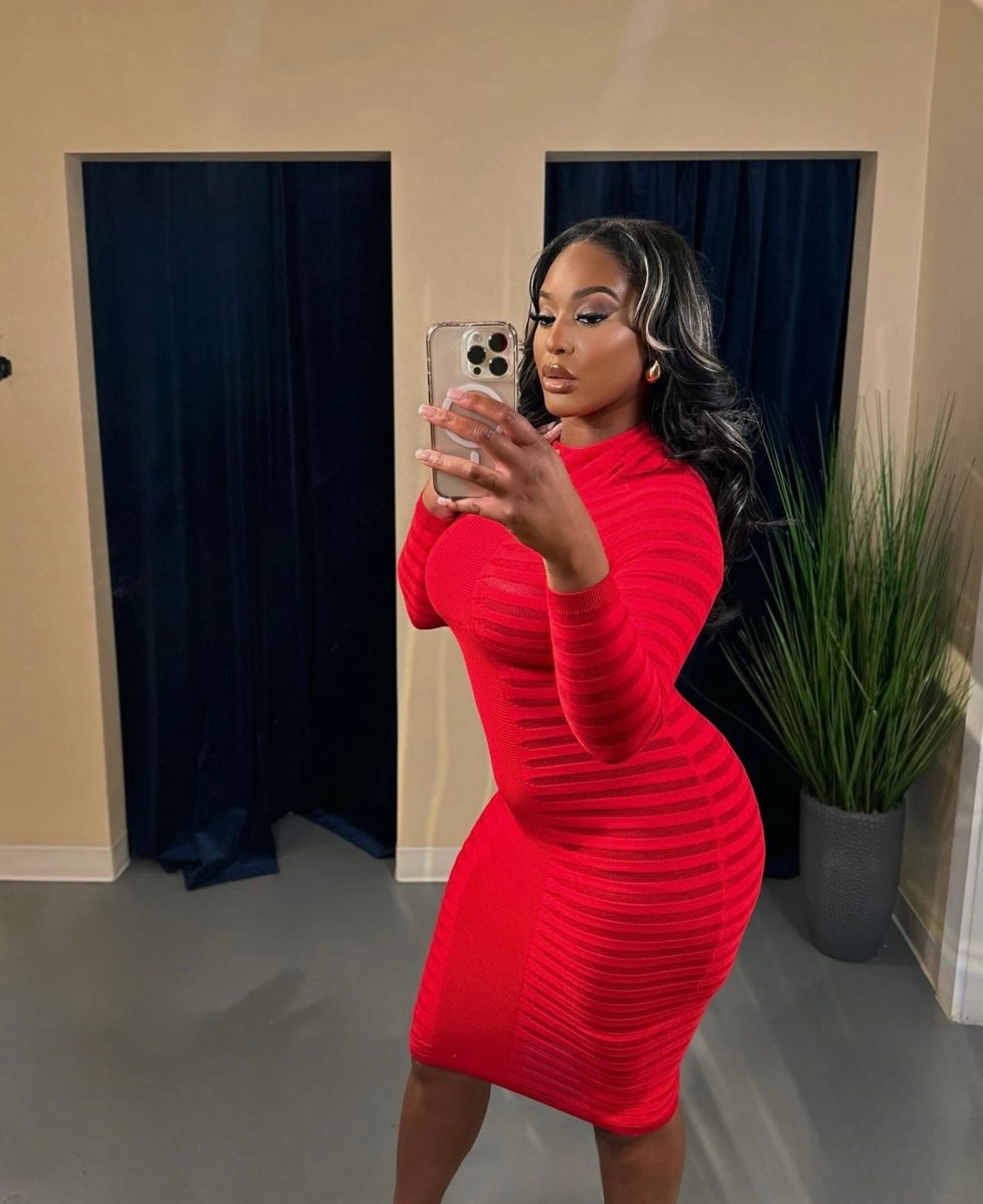 Side Rib Midi Dress