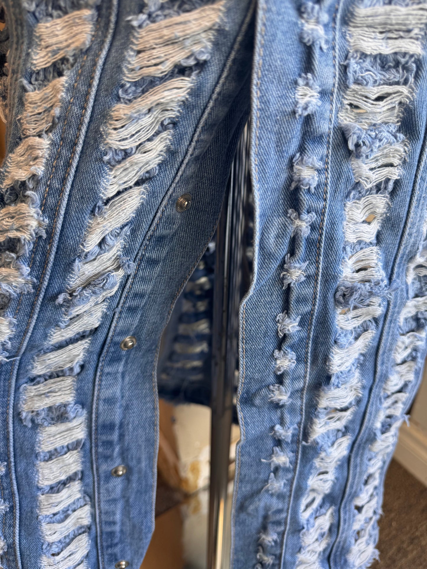 Distressed Long Skirt