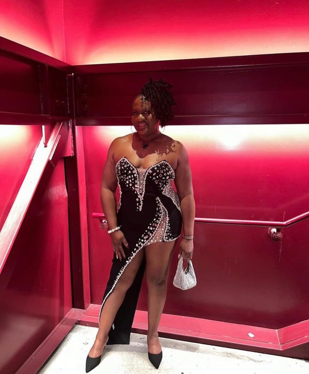Black Bandage Jewel Dress