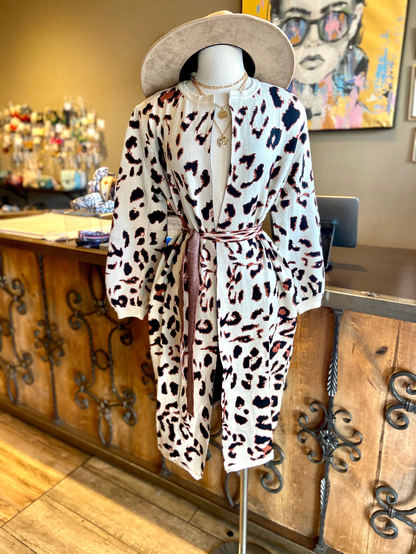 Leopard Long Cardigan