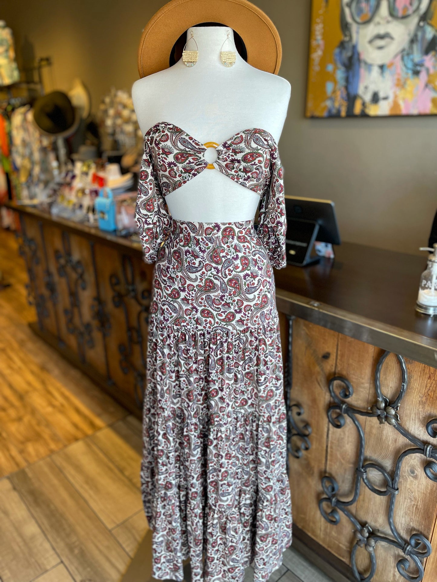 Keyhole Maxi Skirt Set