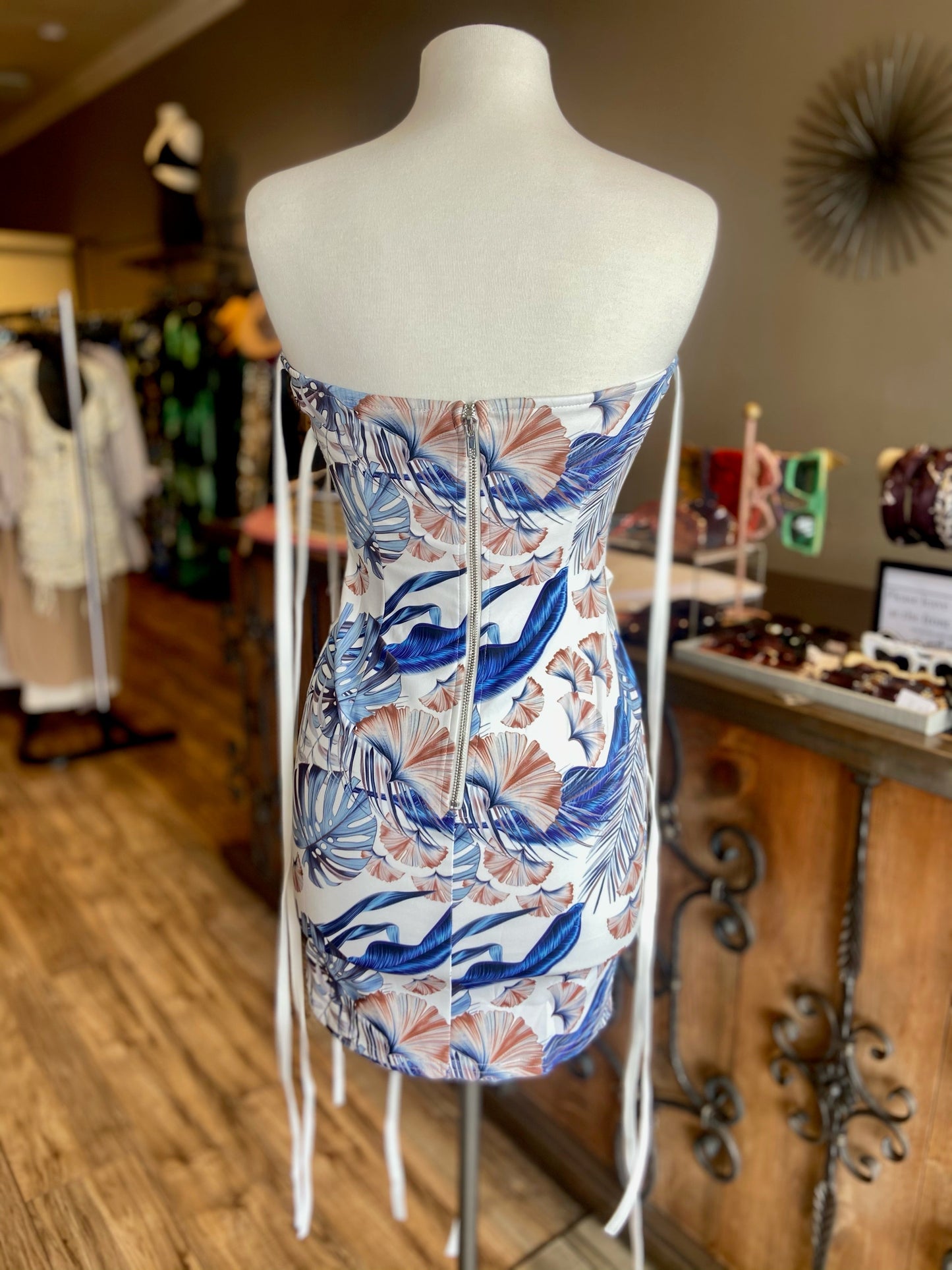 Stringy Floral Tube Dress FINAL SALE