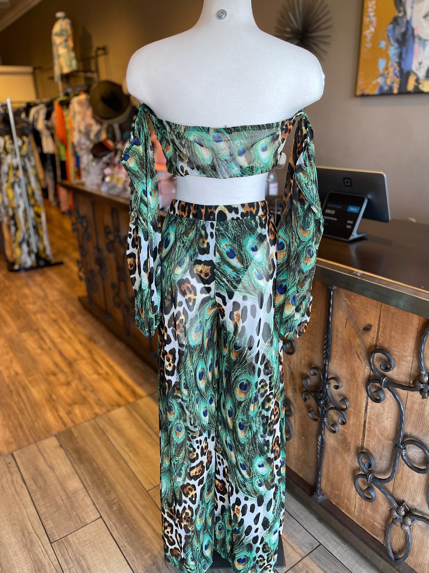 Front Tye Bra Pants Set