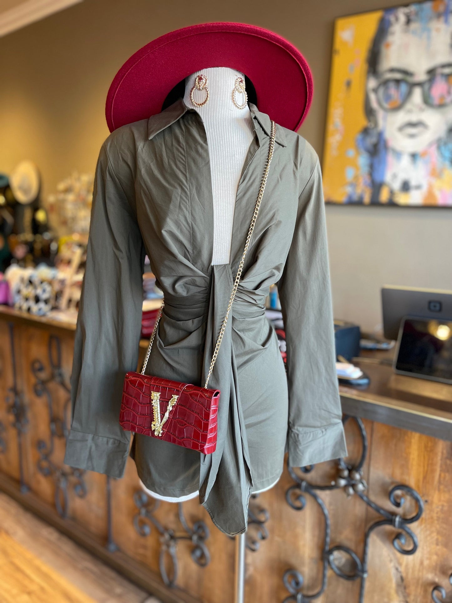 Ruched Waist Button Down Romper