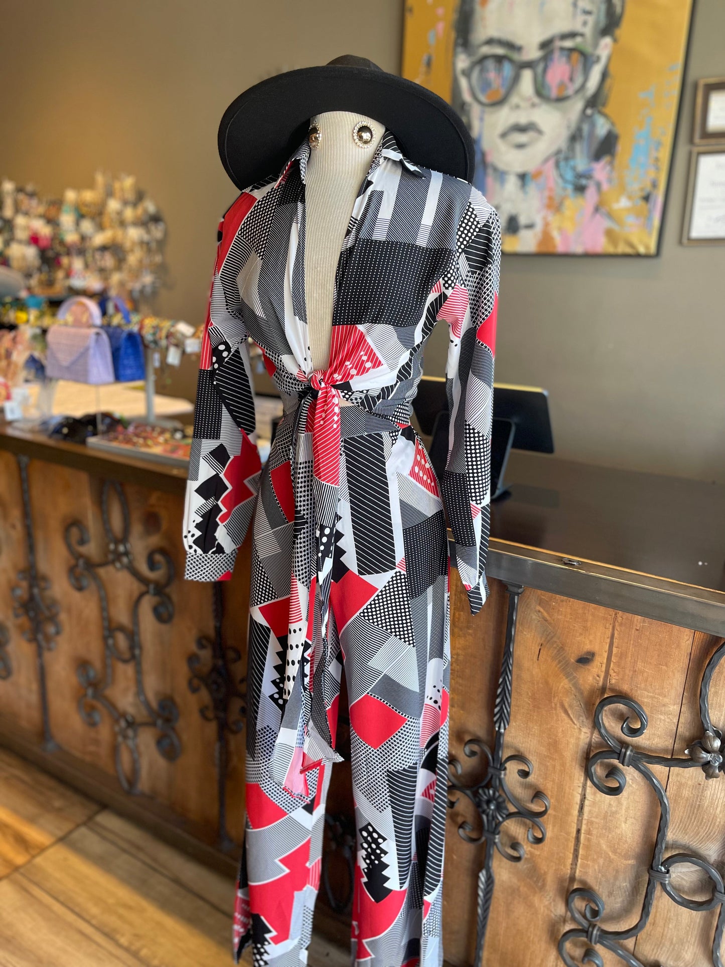 Front Tie Blouse & Pants