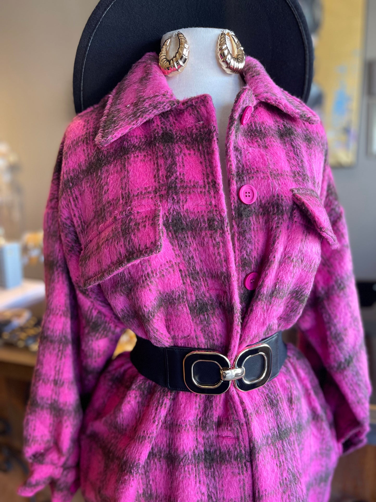 Plaid Button Down Shacket