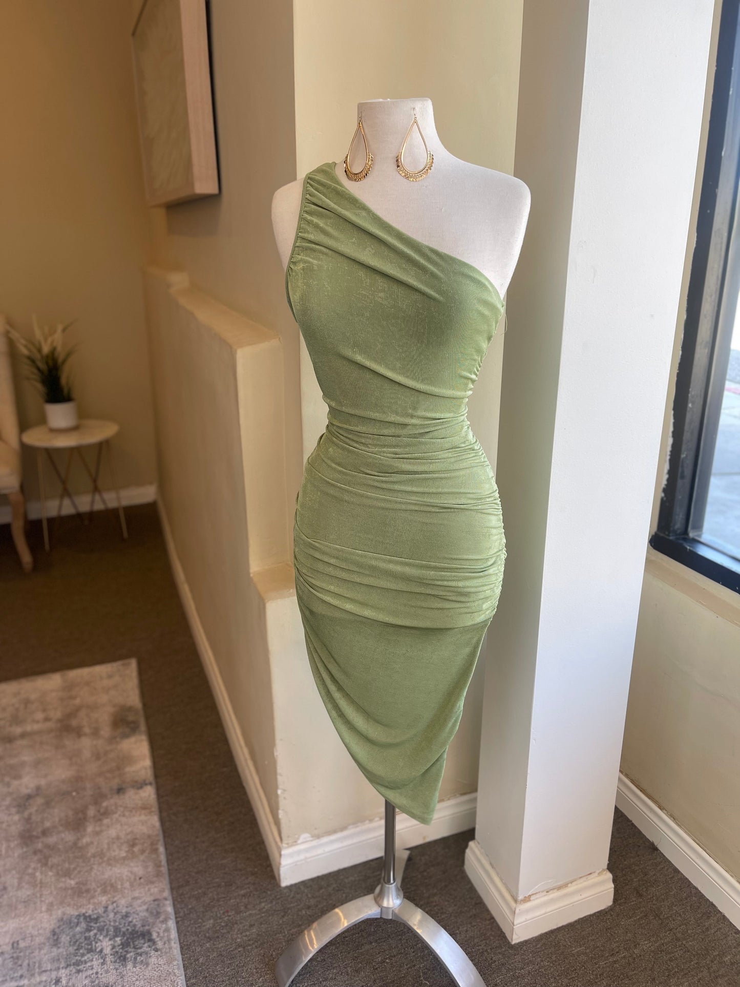 One Shoulder Scrunge Mini FINAL SALE