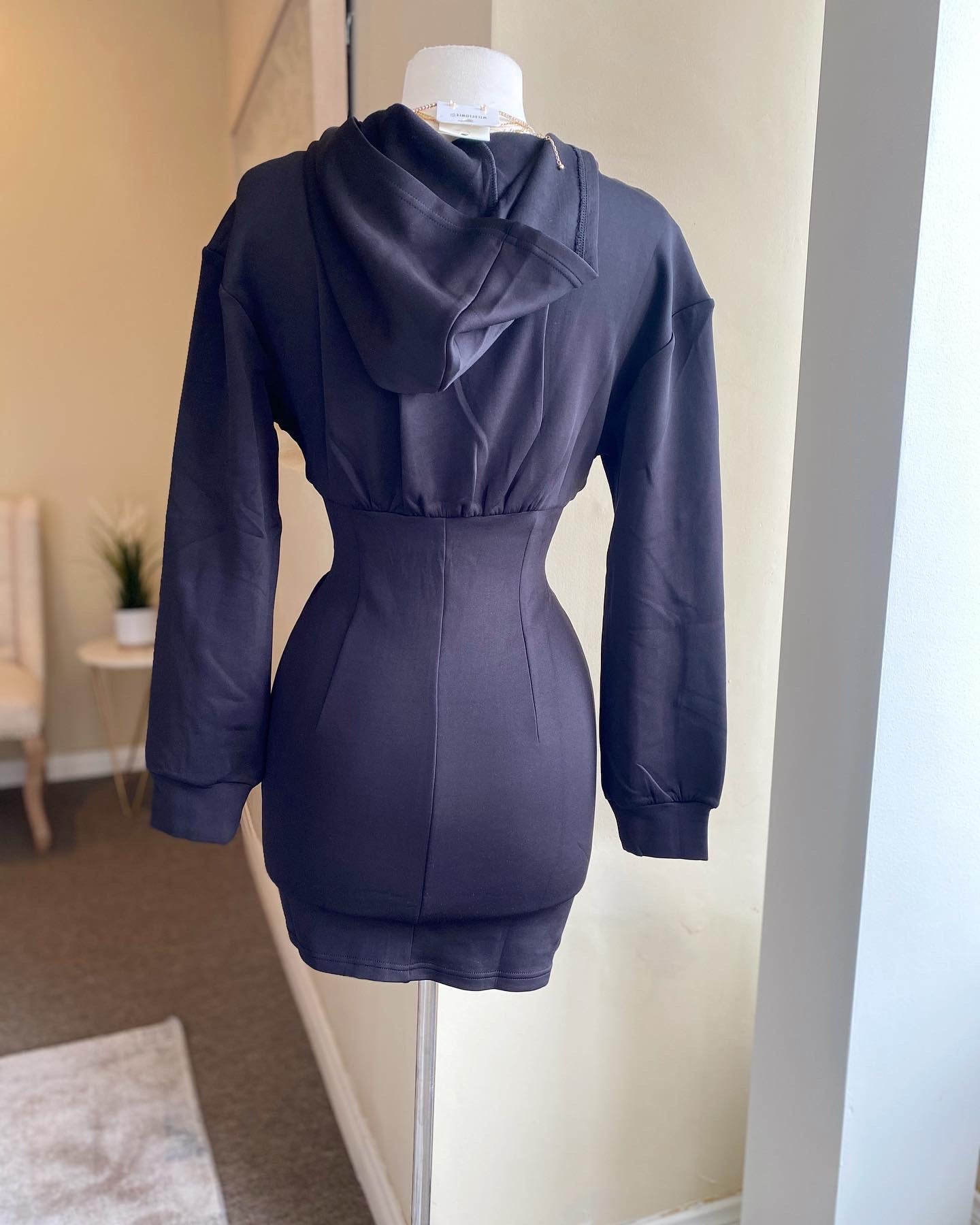 Hoodie Long Sleeve Mini Dress