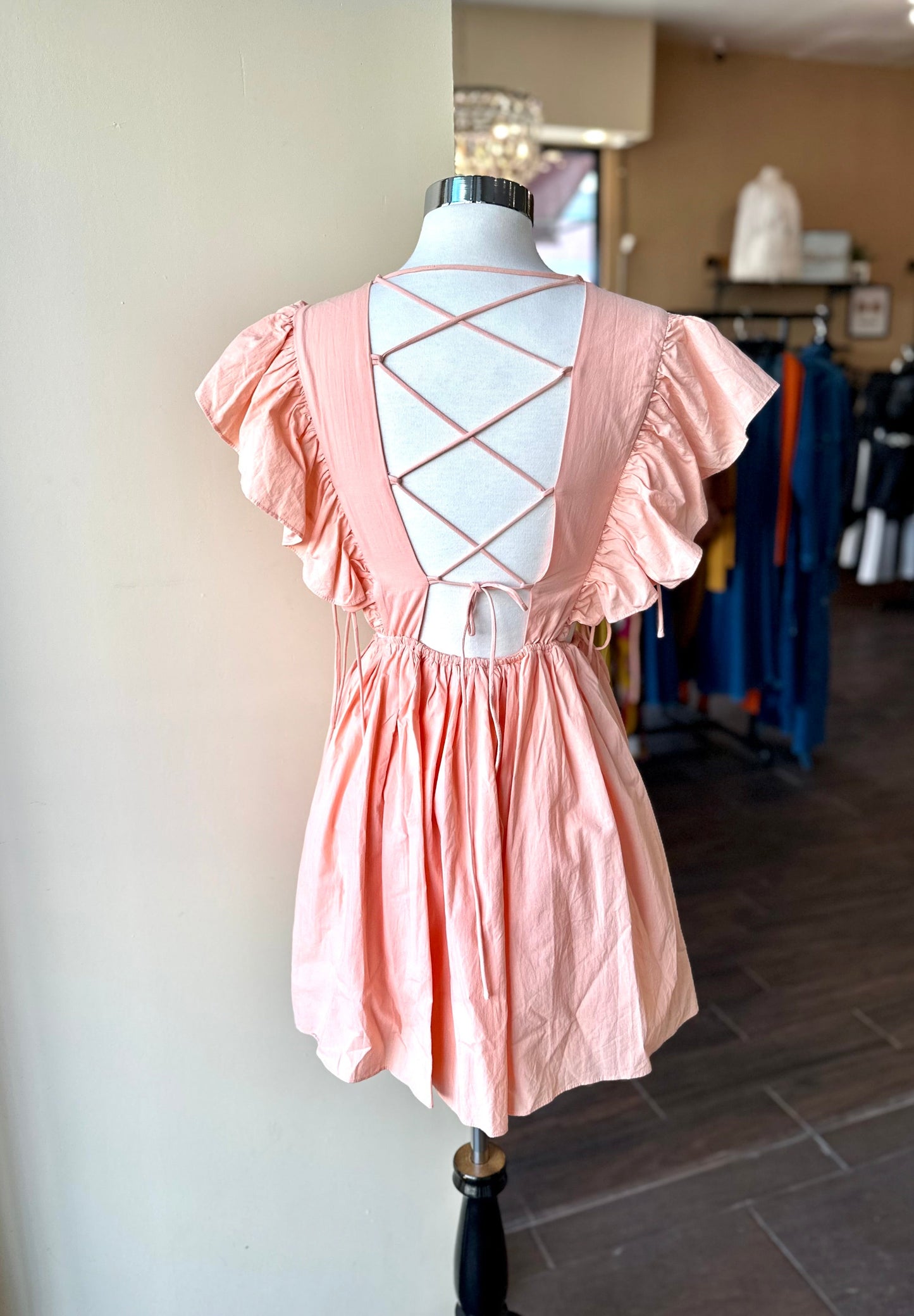 Ruffle Sleeve Mini