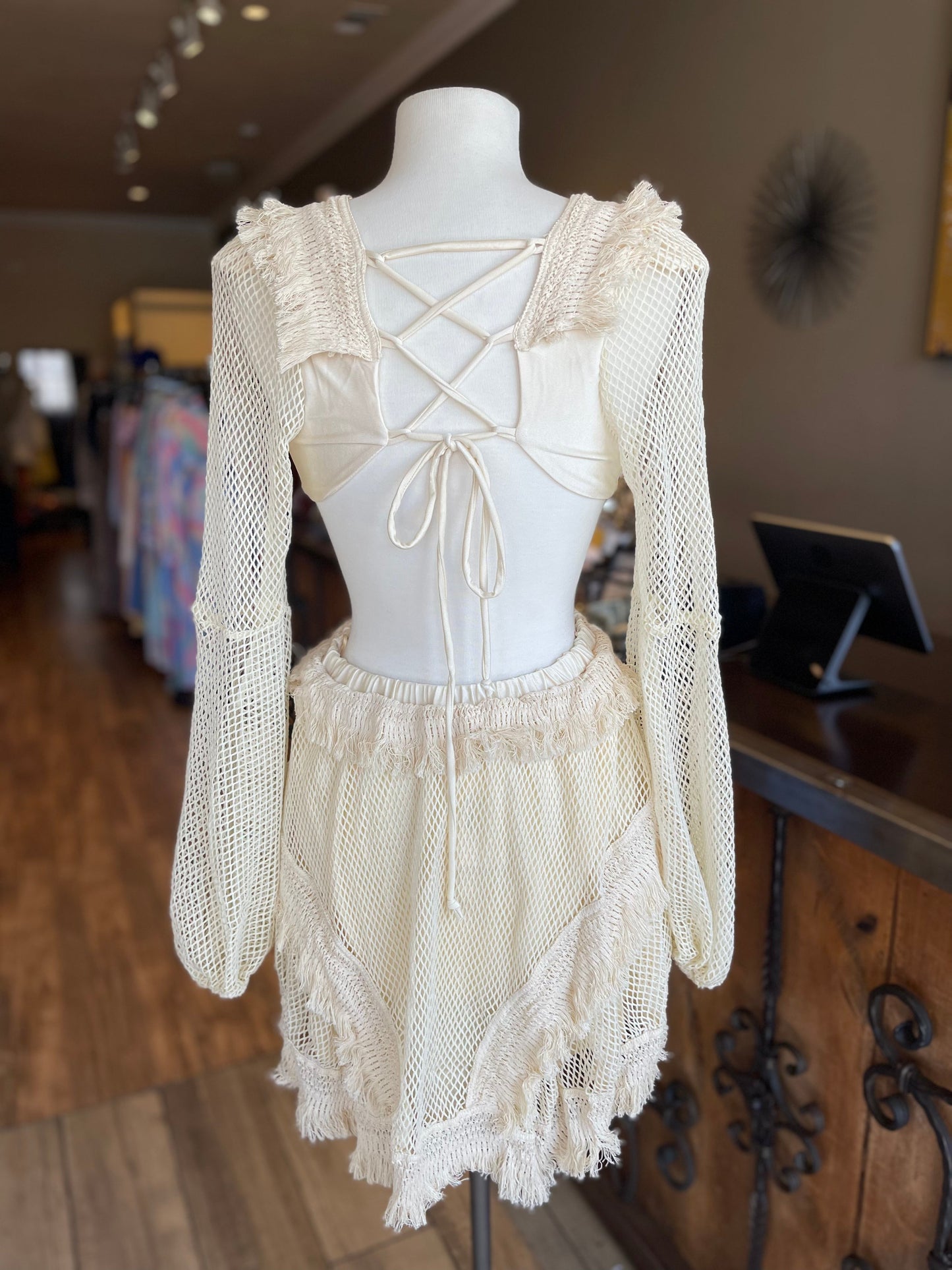 Cutout Crochet Lace Back Dress