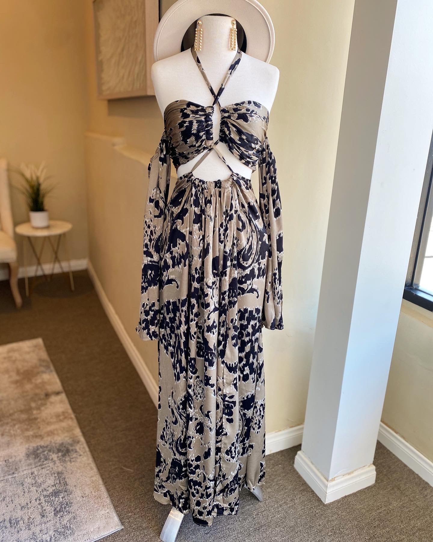 O/S Cross Front Maxi Dress