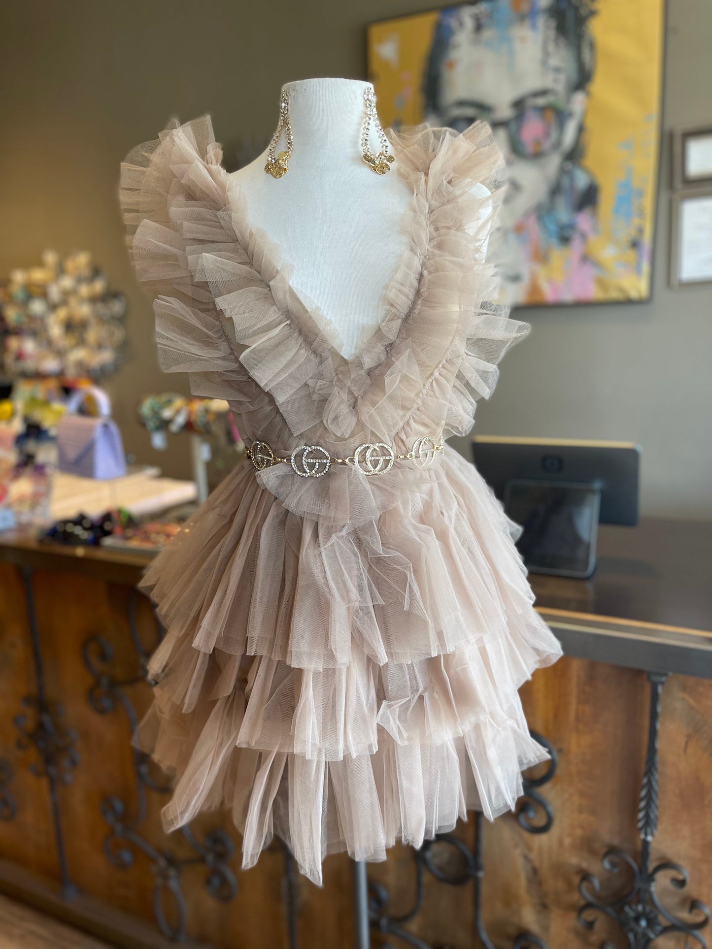 Tiered Tulle Dress