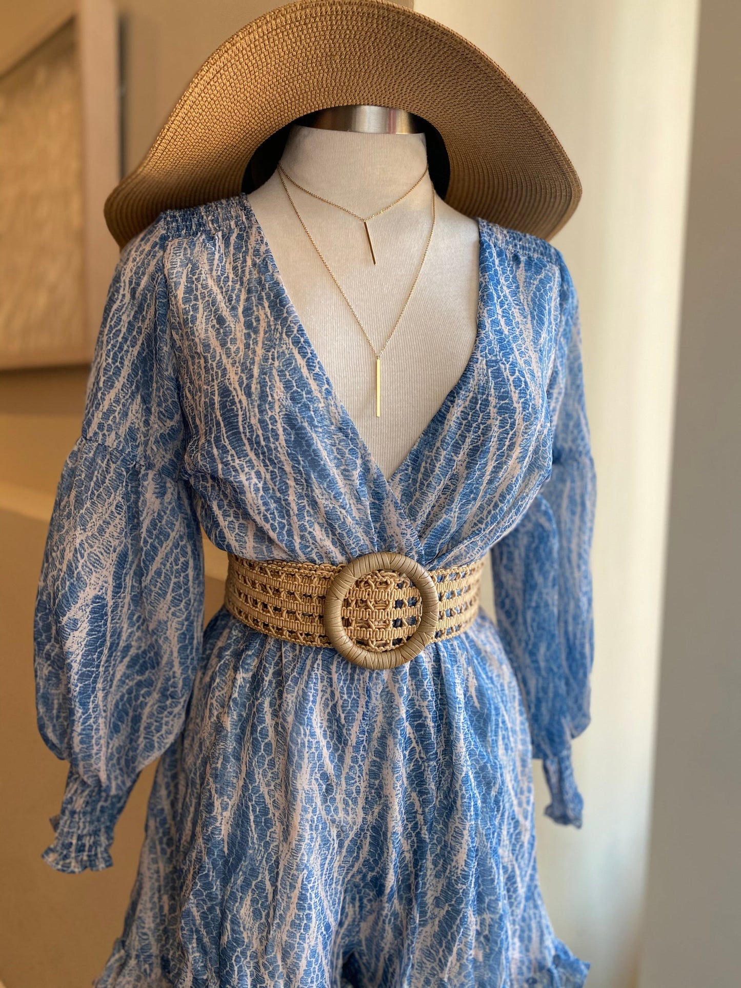Snakeskin Flowy Romper
