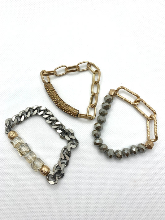 Crystals, Rope & Link Bracelet