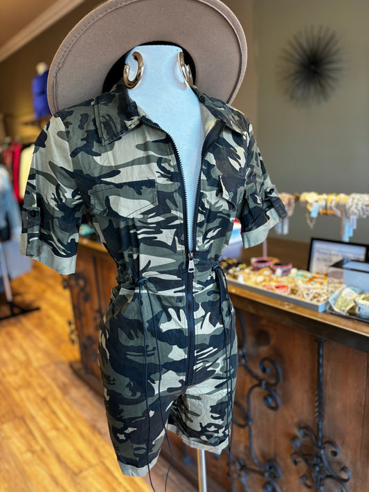 Army Green Romper