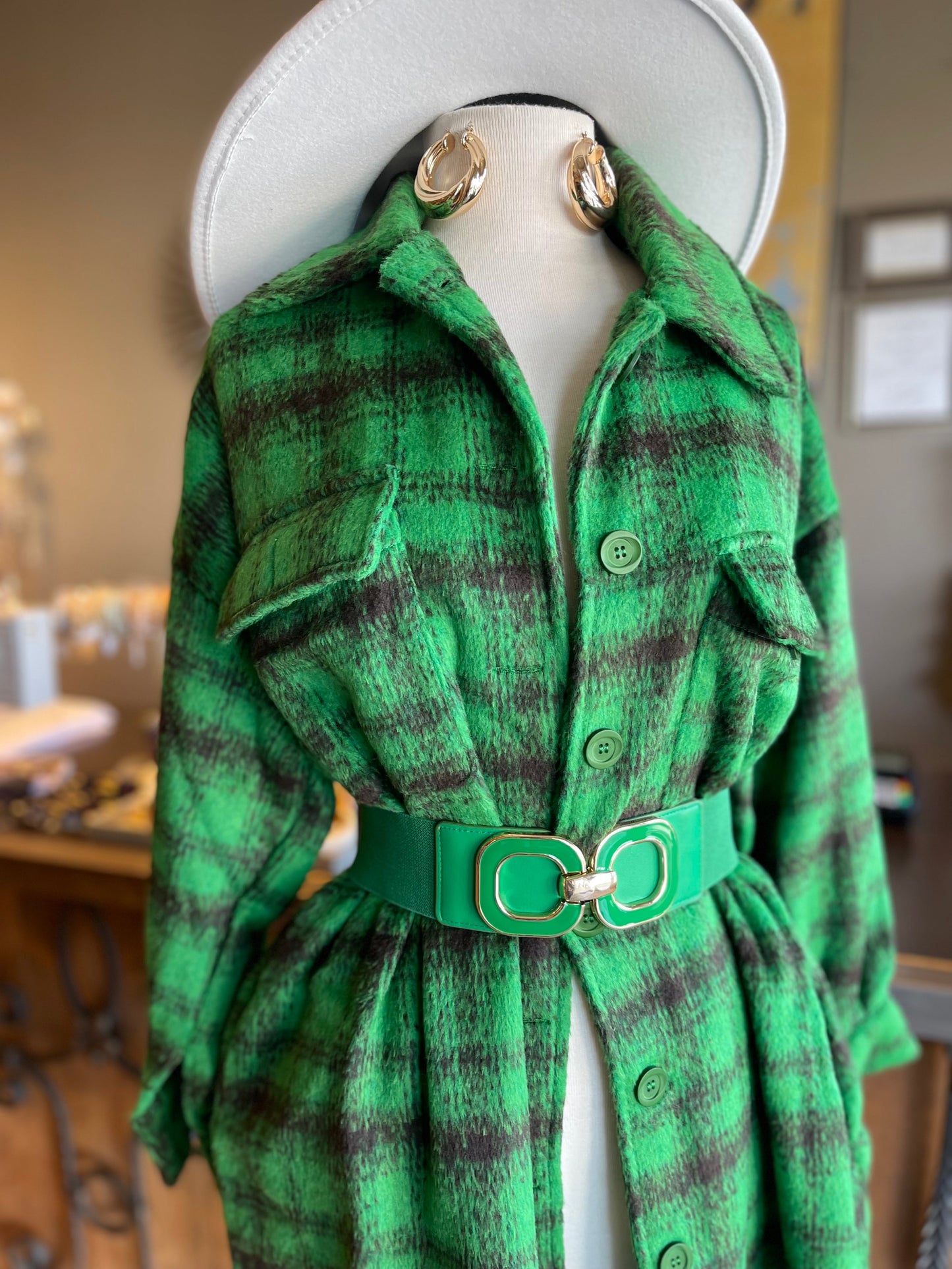Plaid Button Down Shacket