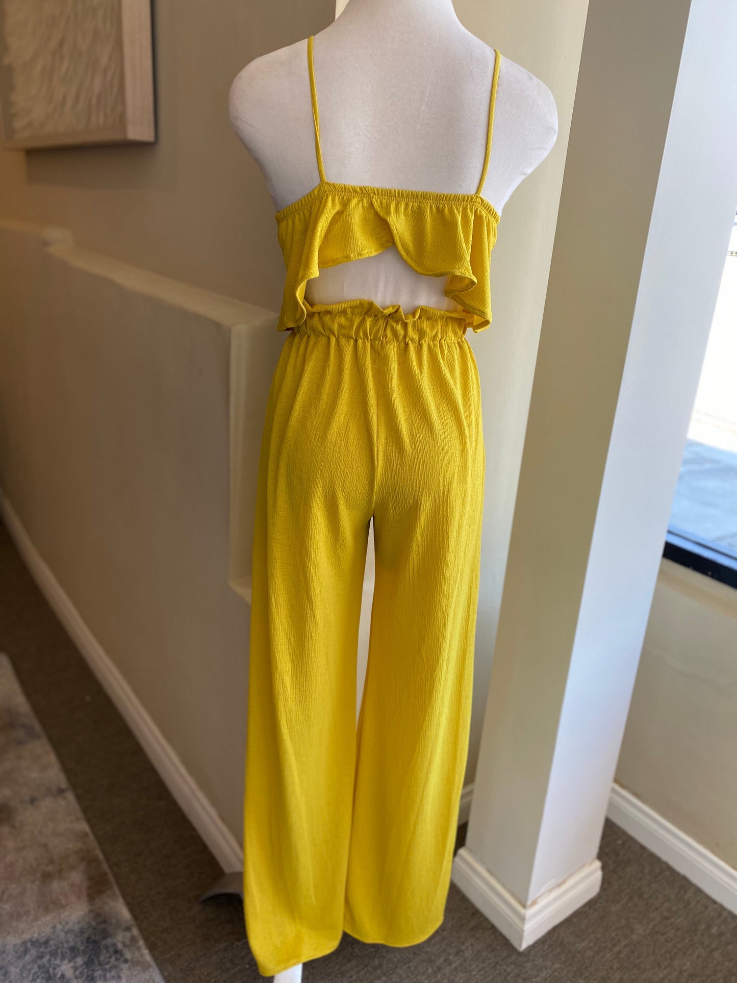 Ruffle Crop Top Pants Set FS