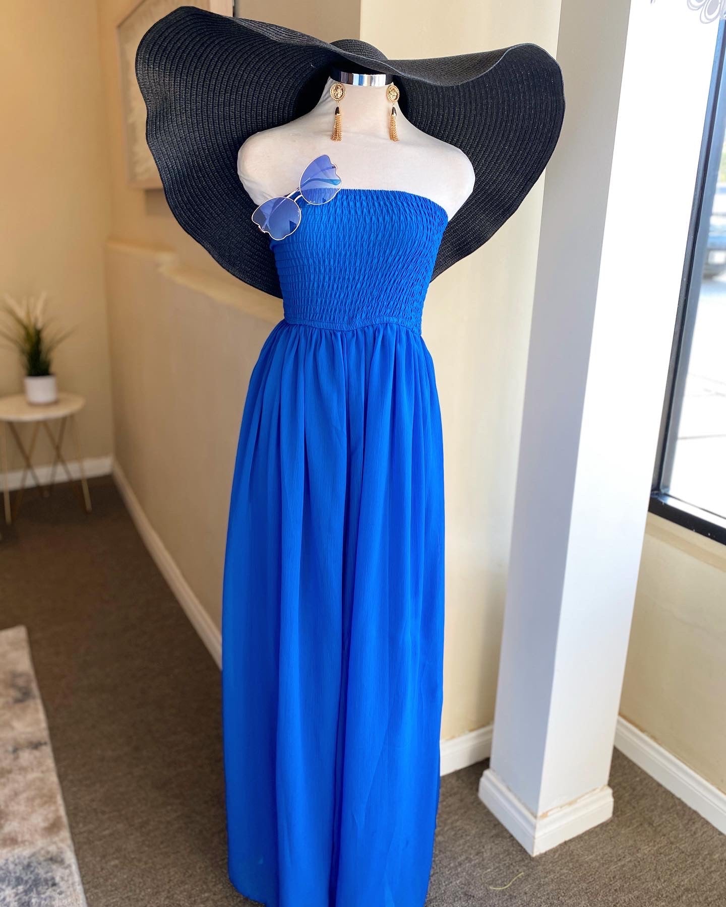 Tube Wide Leg Yoru Chiffon Jumpsuit