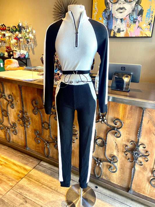 Two Tone Jogger Set W/ Draw