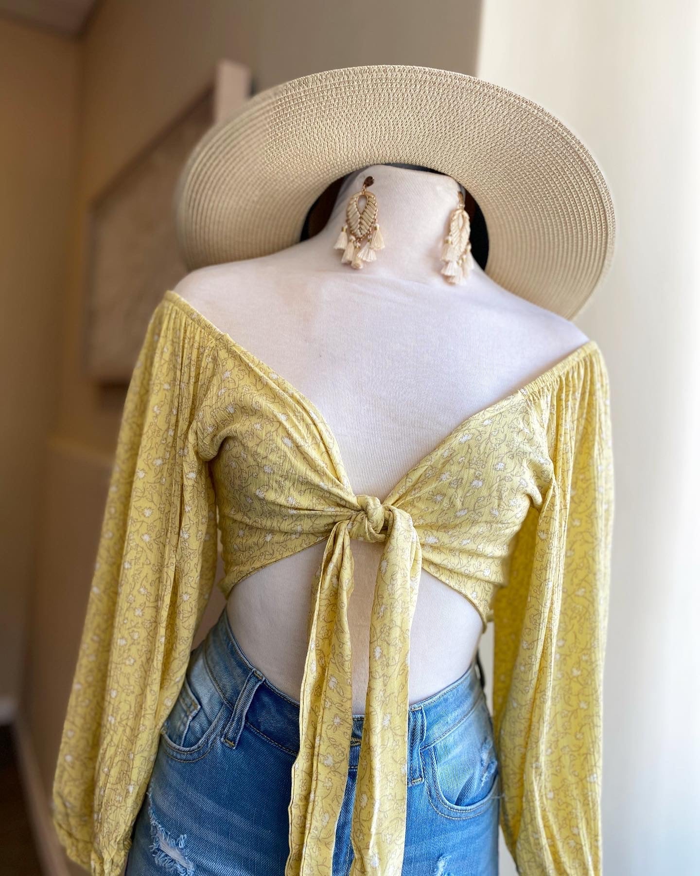 Floral Mid Tye Crop Top FS