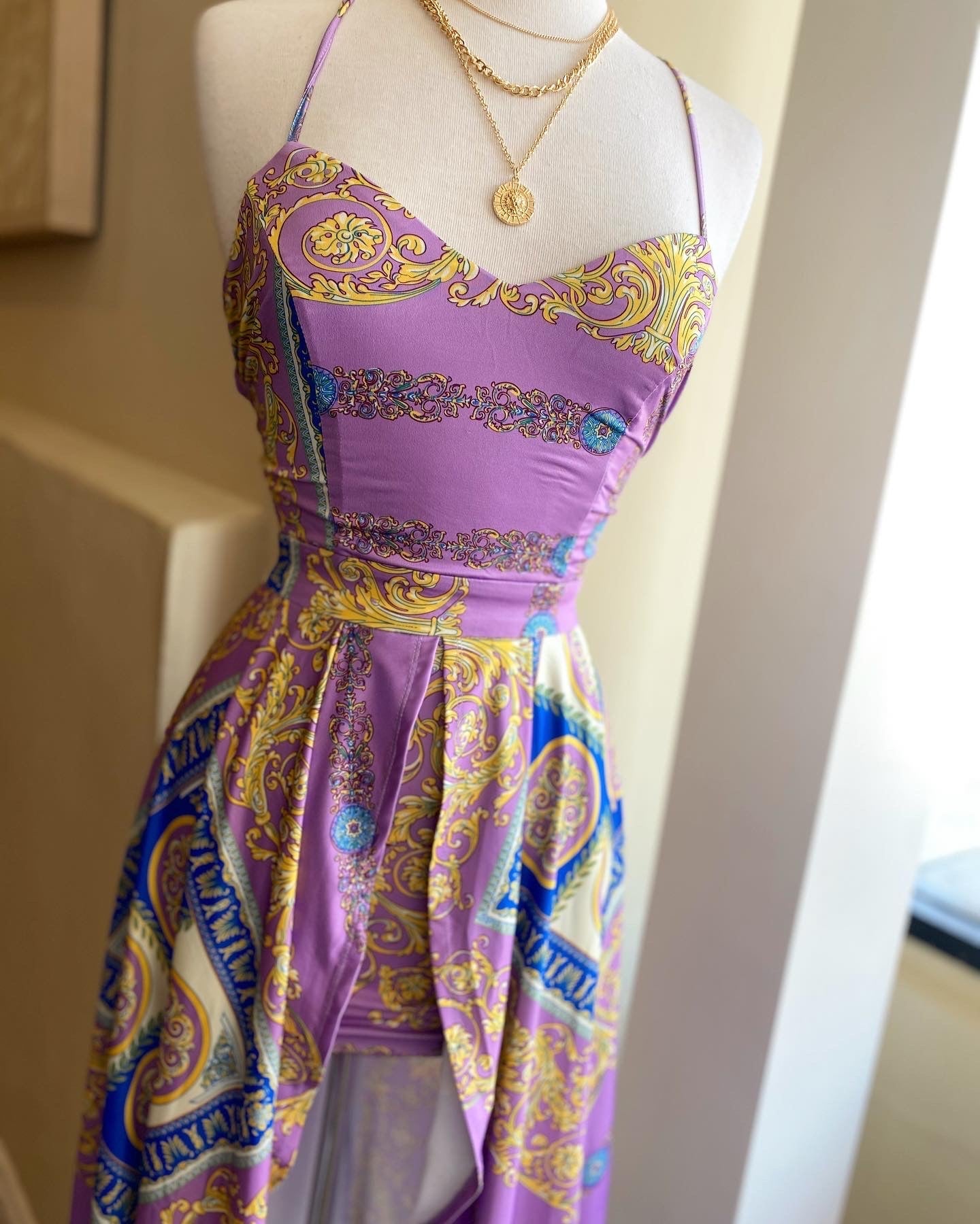 Lilac Print Dress