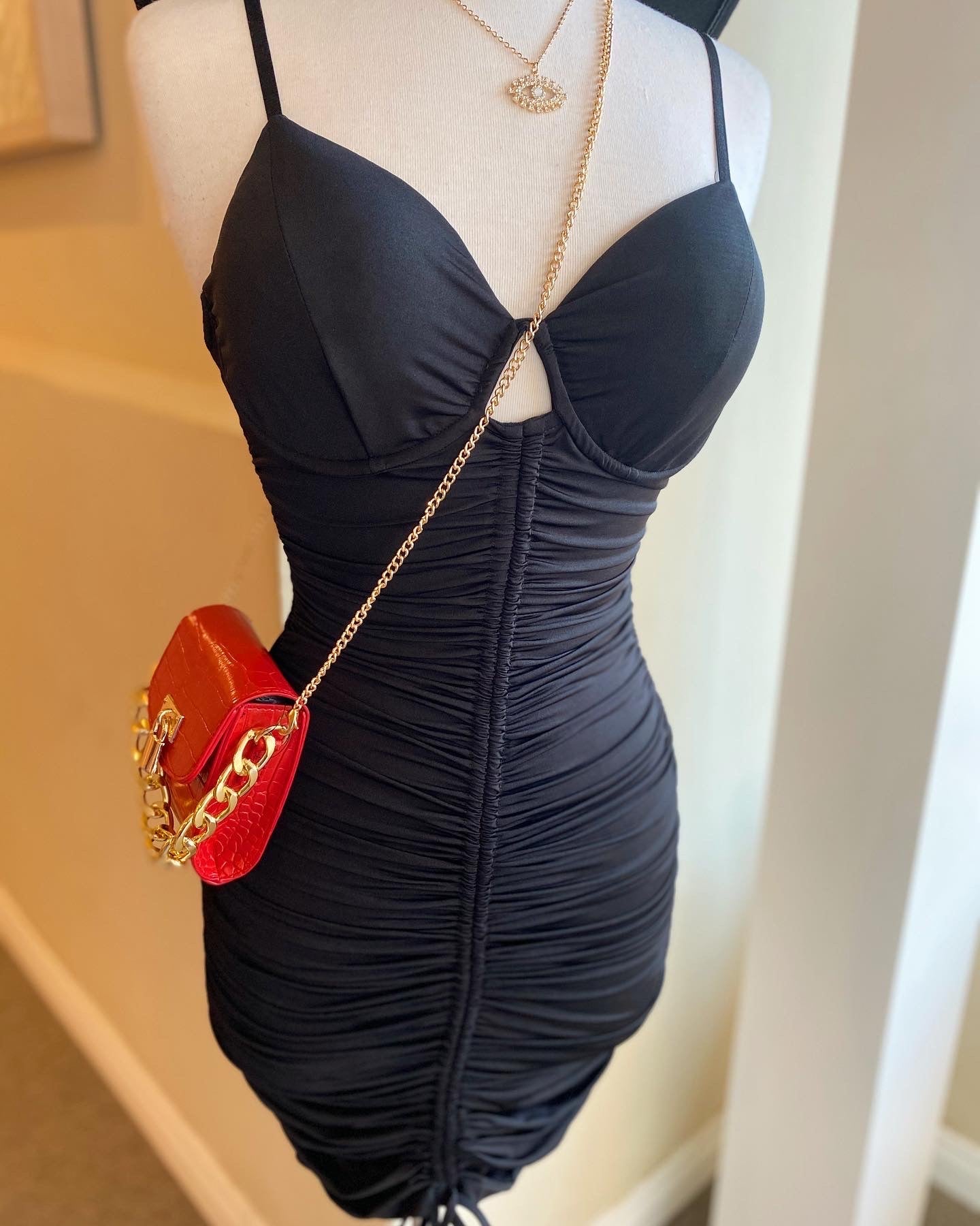 V Wire Bustier Dress