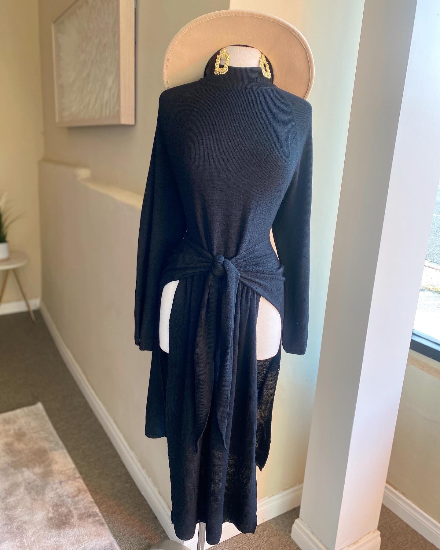 Waist Tye Sweater Dress