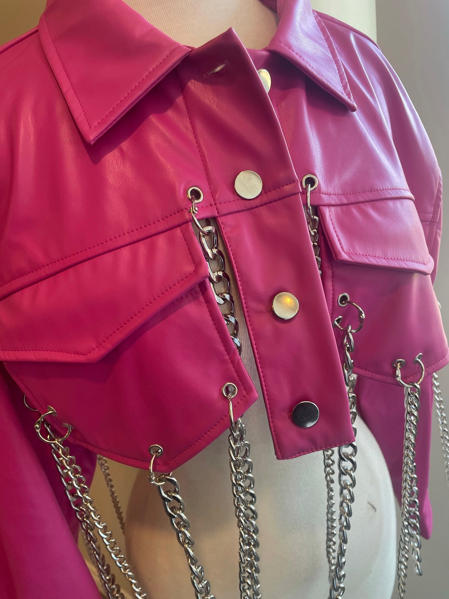 Chain Fringe Crop Jacket