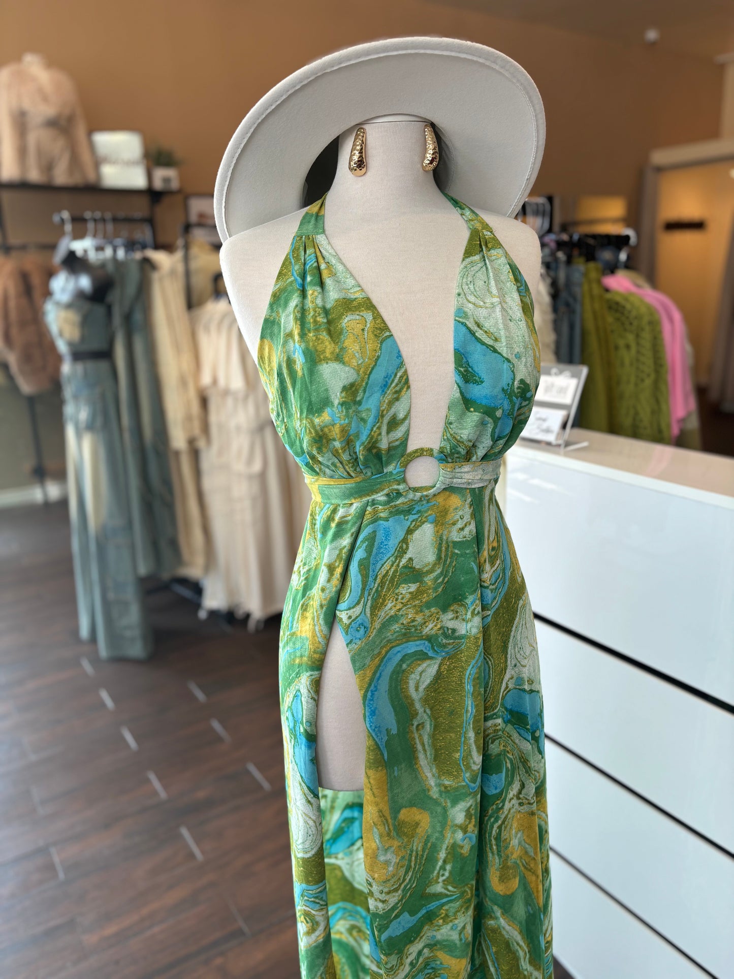 Tie Dye Slit Dress