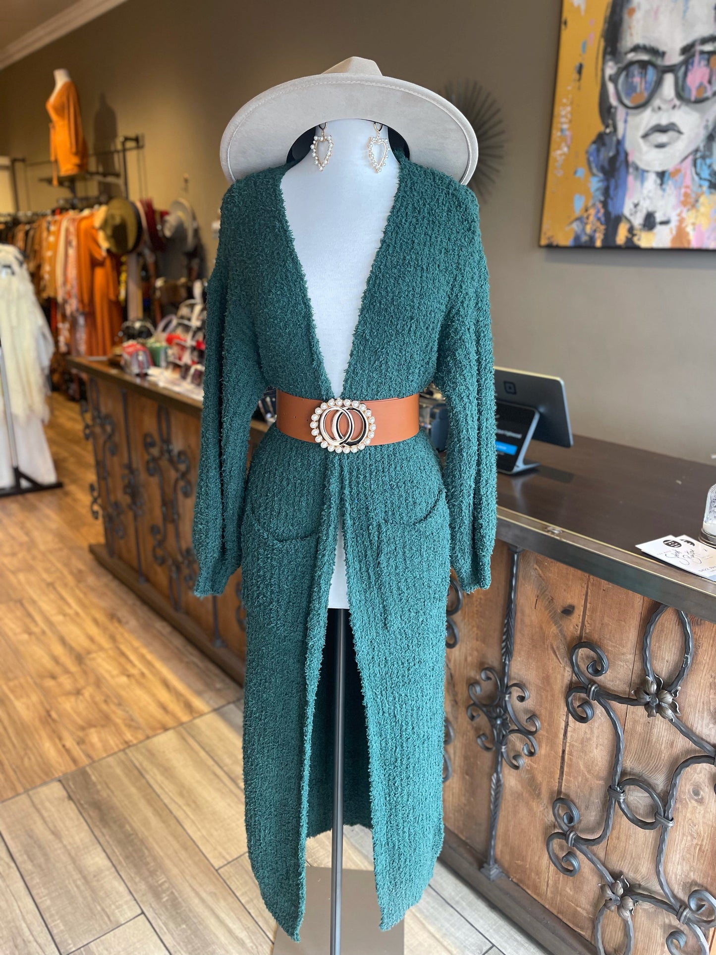 Maxi Sweater Balloon Sleeve Cardigan