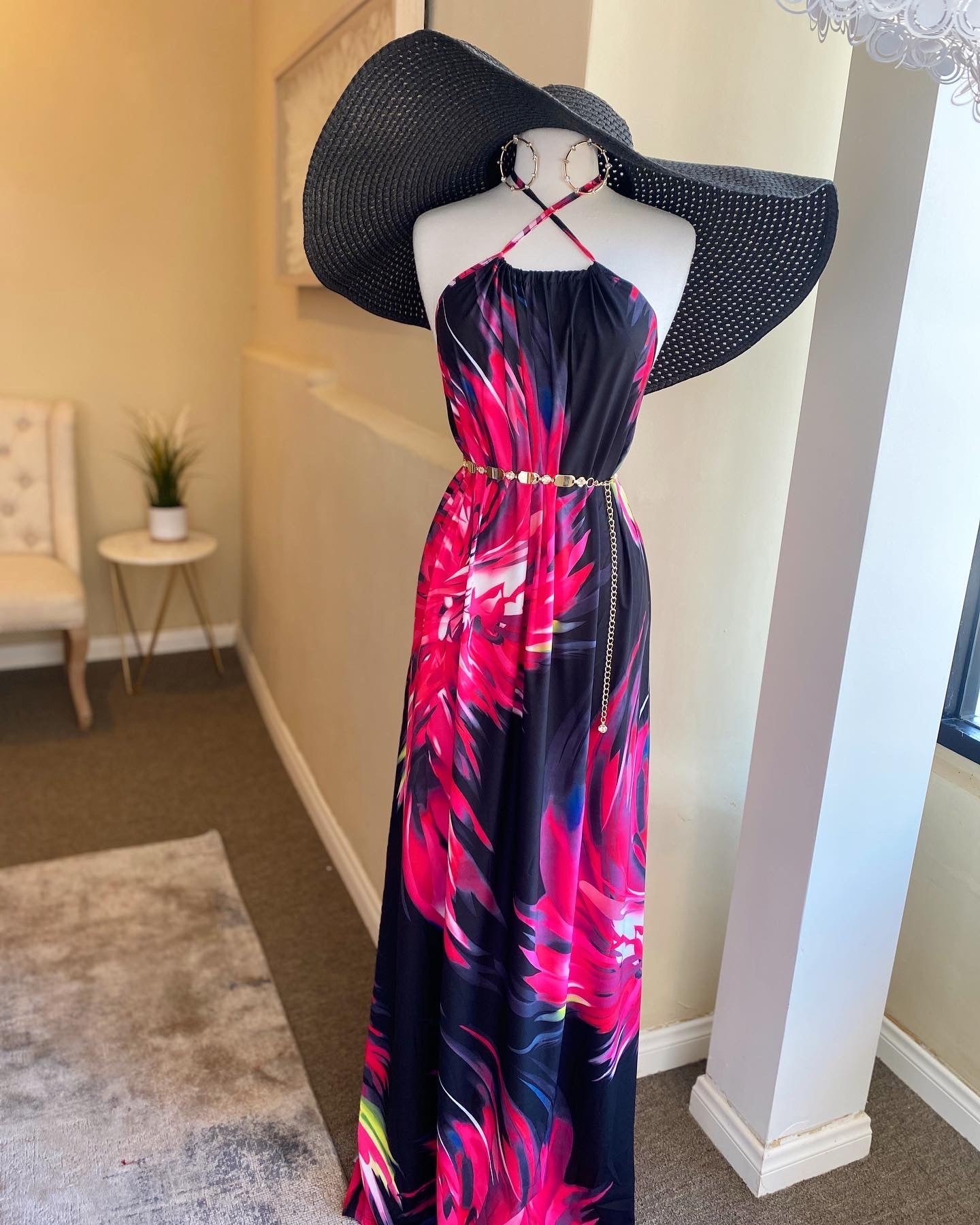 Halter Floral Dress