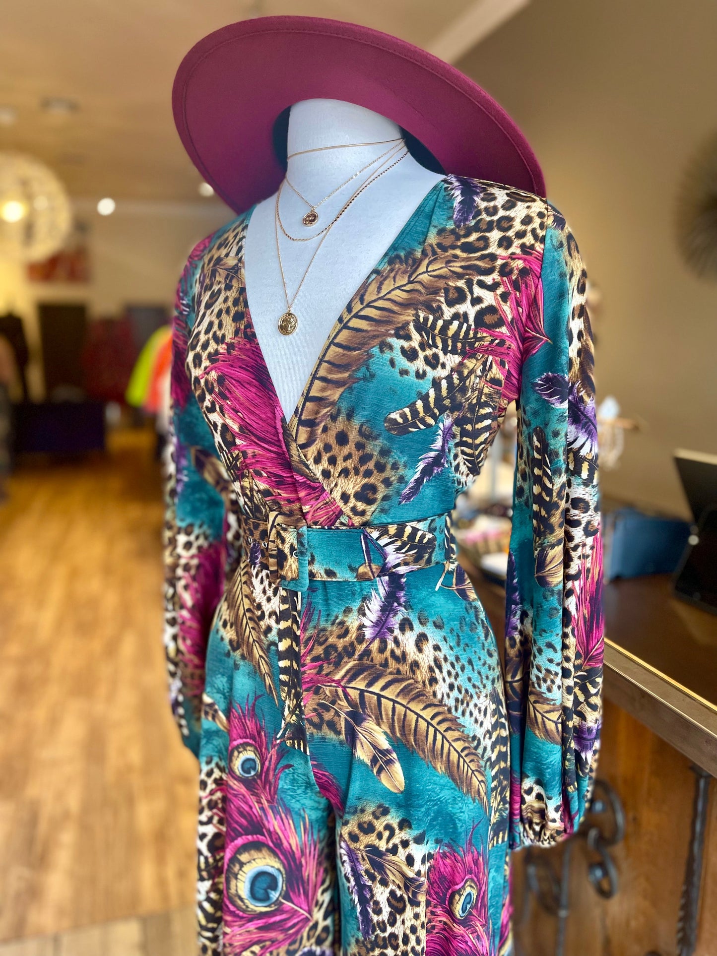 Bulgari Print Deep V Neck Jumpsuit