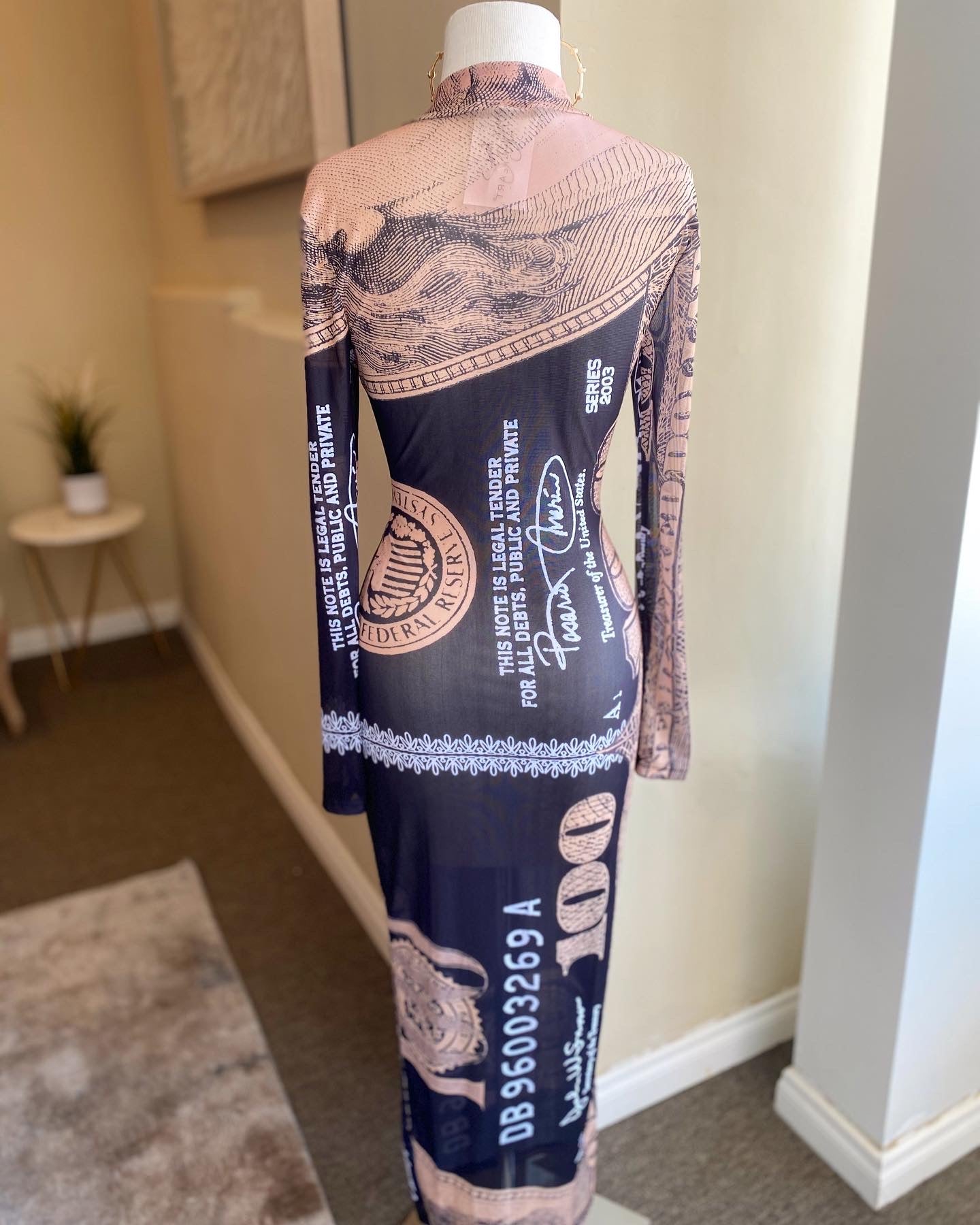 Money Sheer Midi Dress