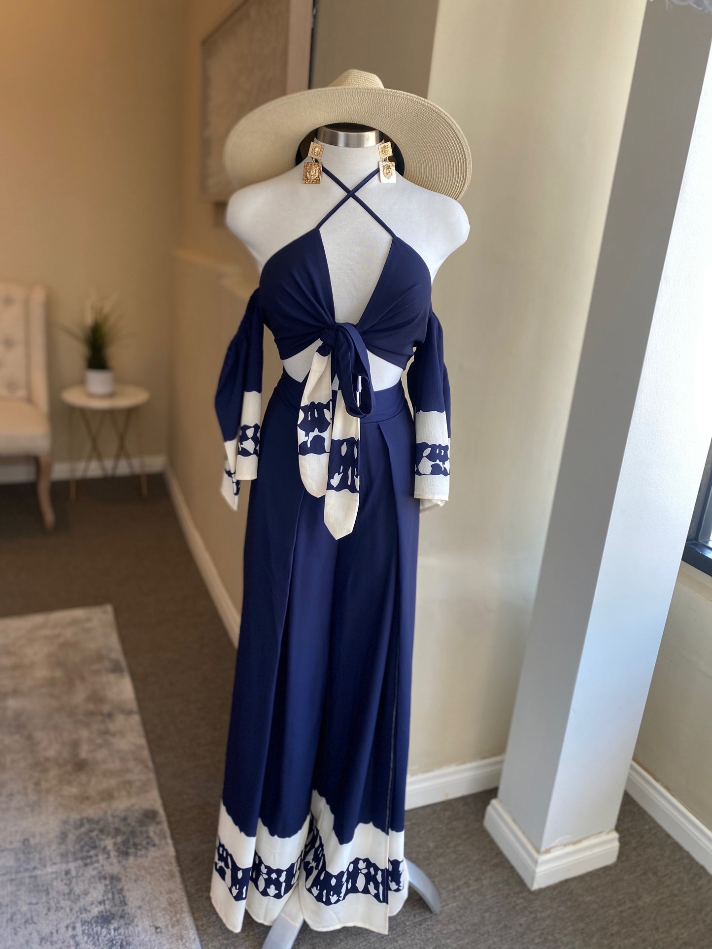 O/S Front Tye Pants Set FINAL SALE