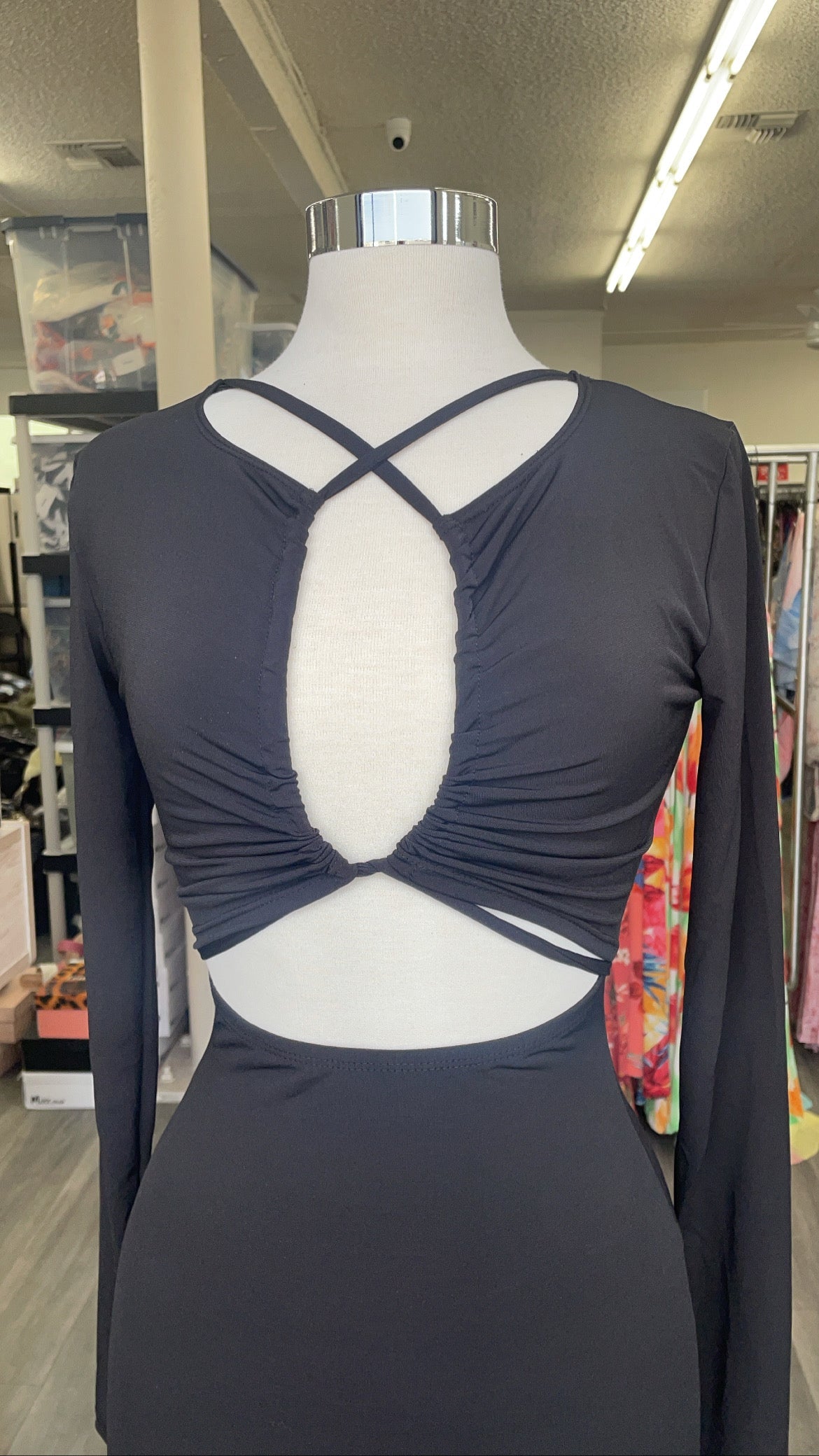 Tied Front Ankle Length Dress