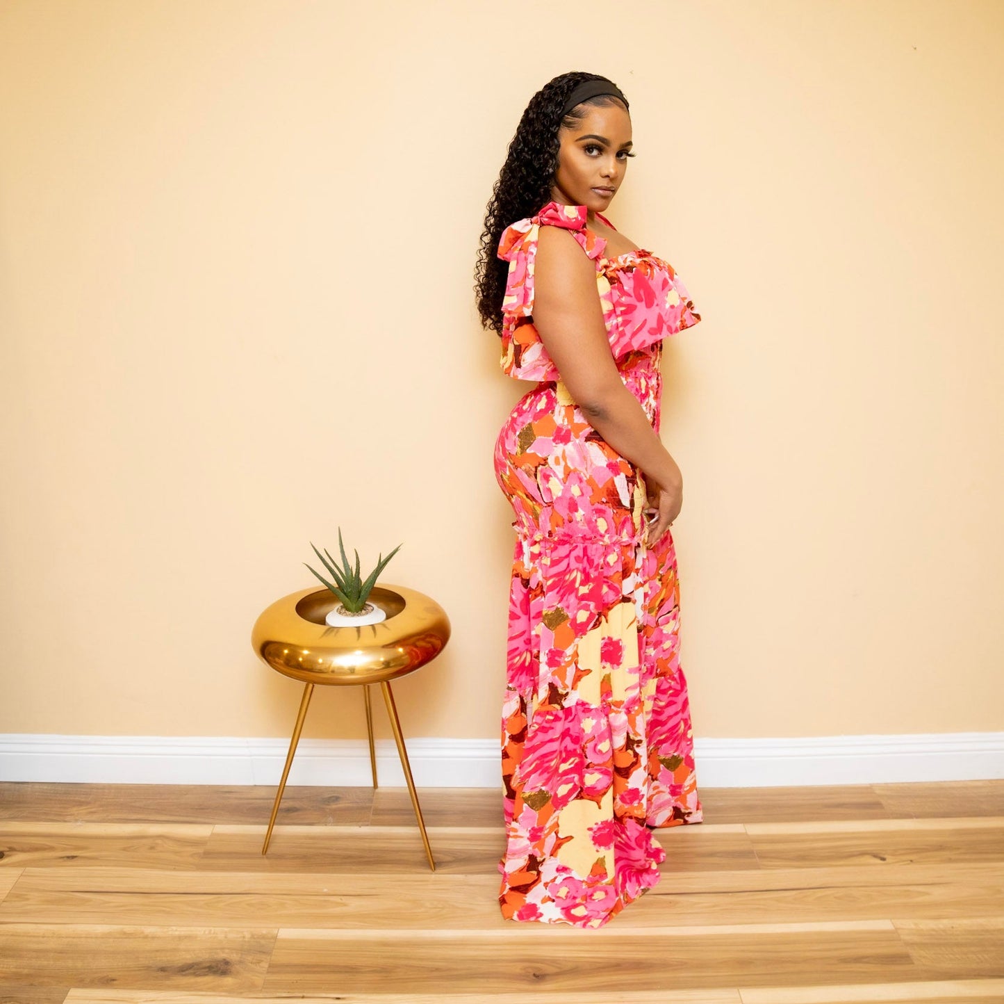 O/S Scrunge Maxi Dress