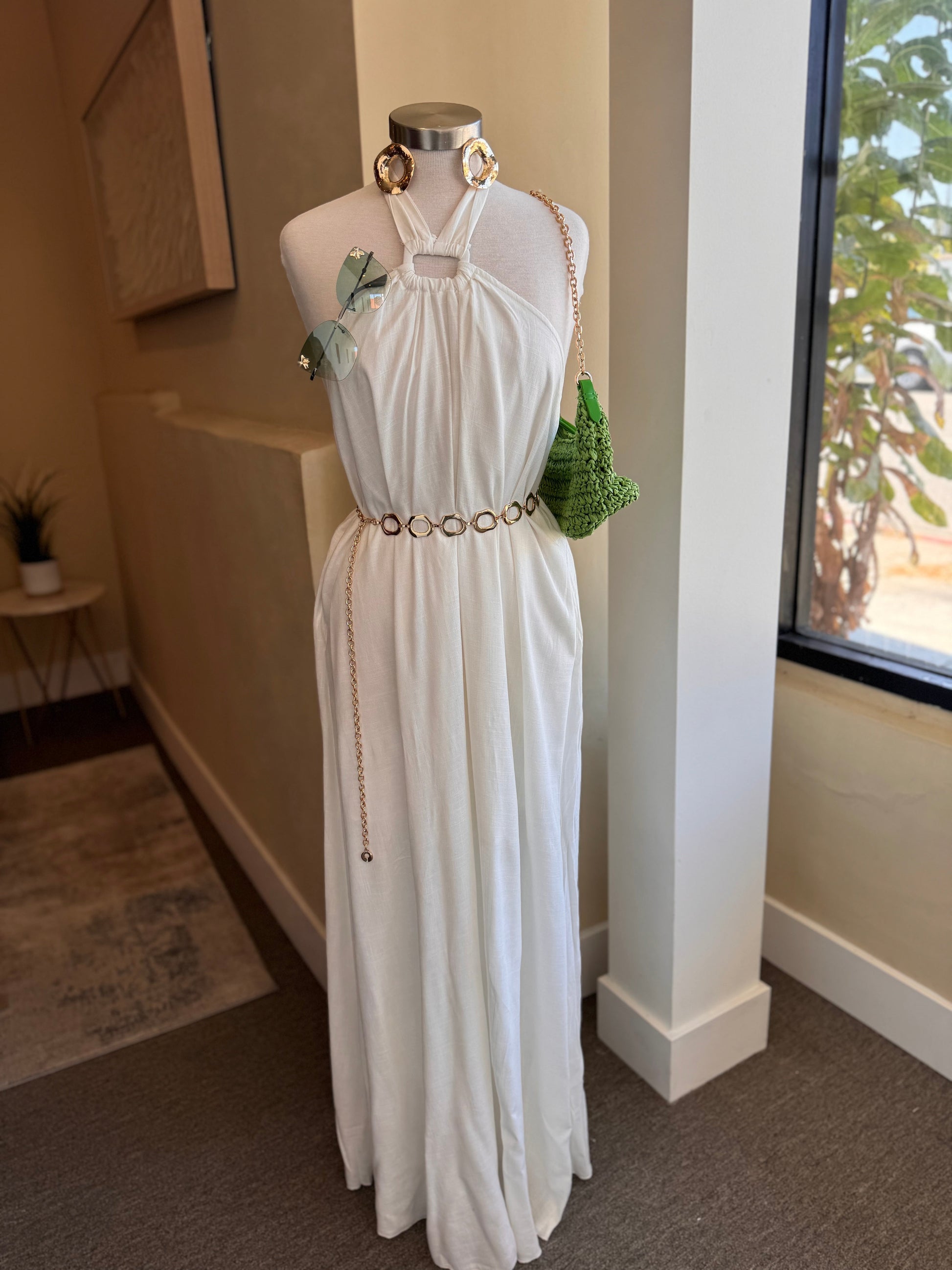 halter backless maxi dress Backless Halter Maxi Dress