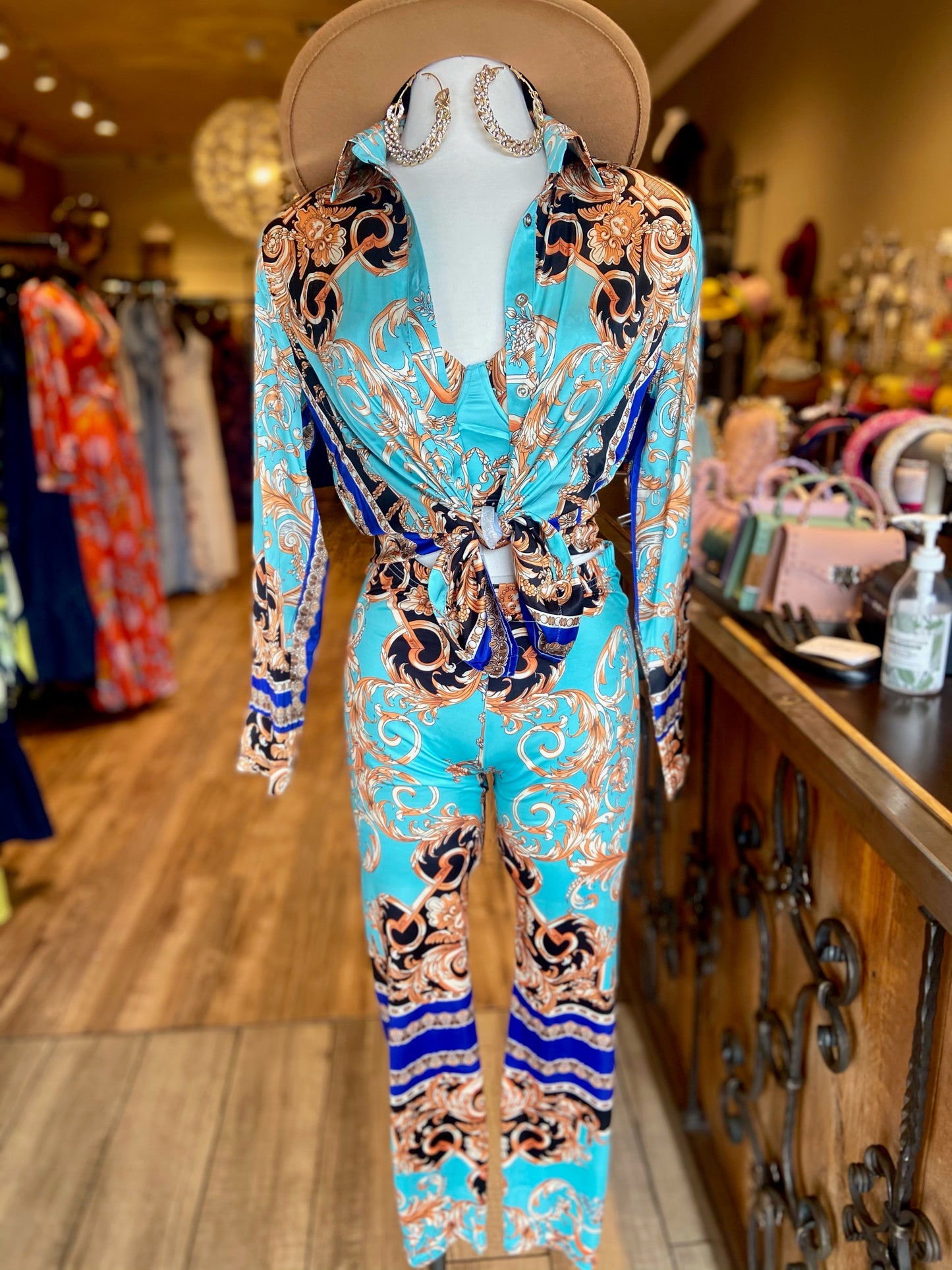 3 Piece Printed Leggings Set