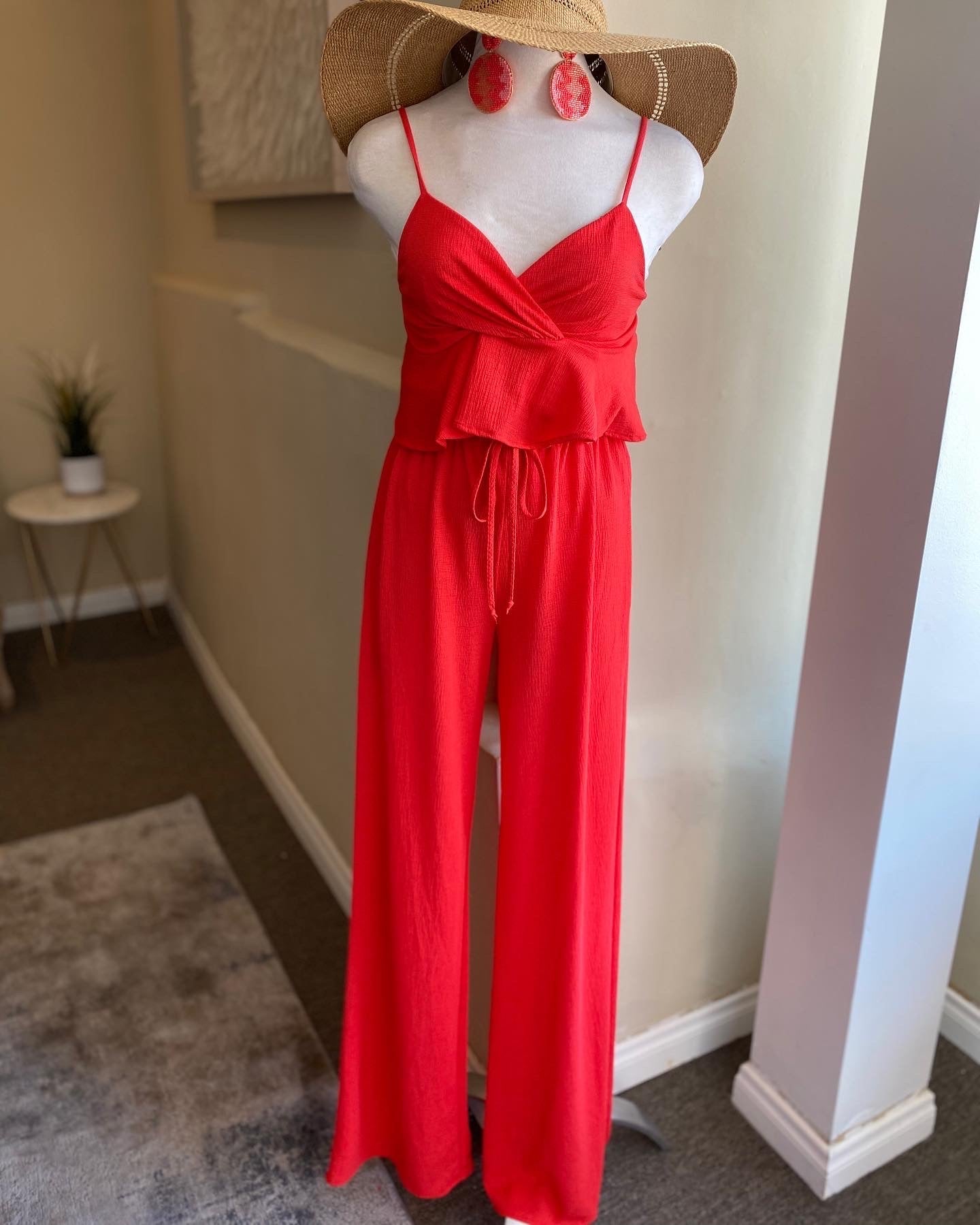 Ruffle Crop Top Pants Set FS