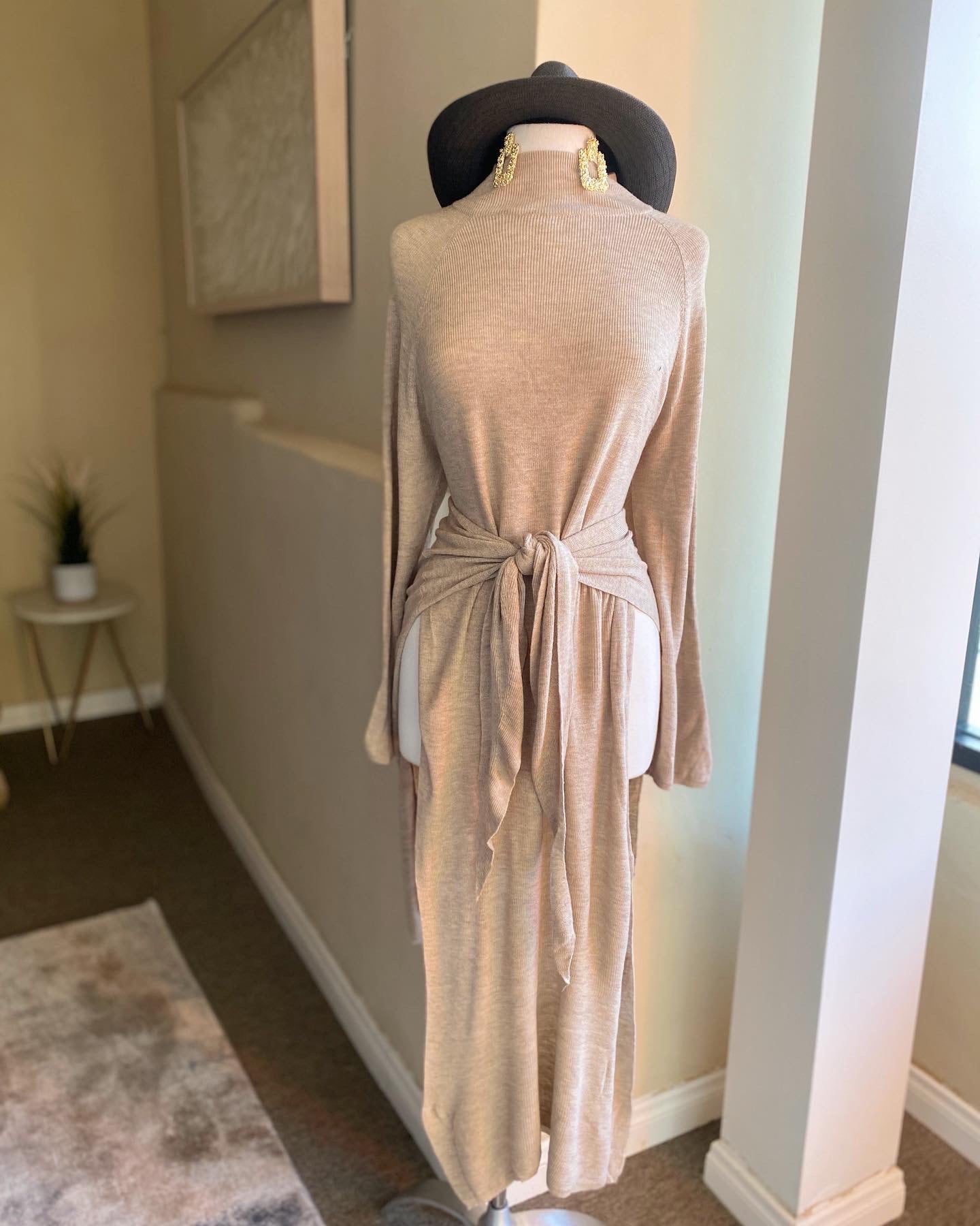 Waist Tye Sweater Dress