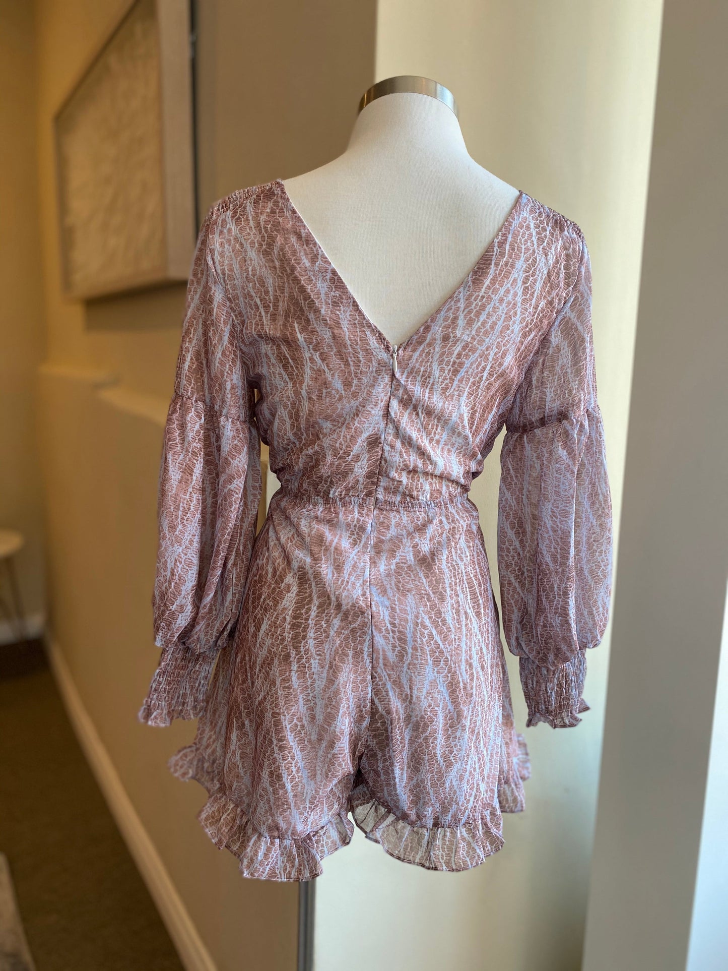 Snakeskin Flowy Romper