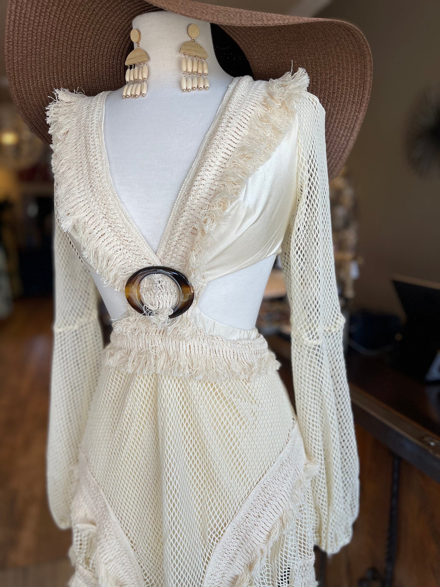 Cutout Crochet Lace Back Dress