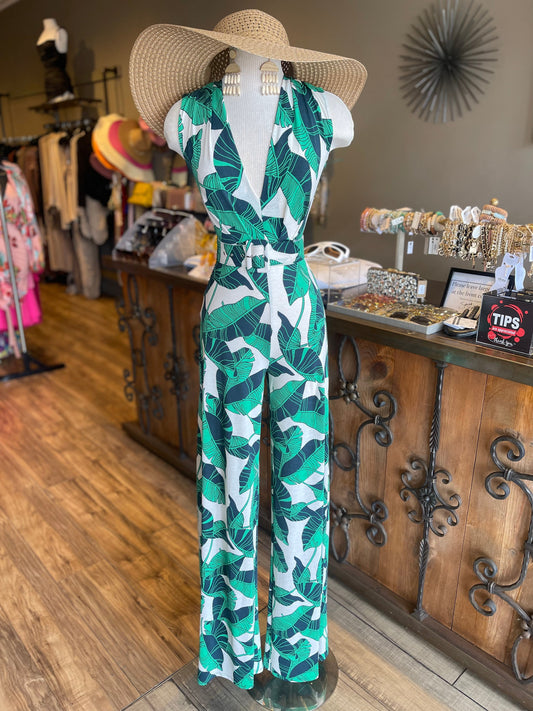 Wide Leg Sleeveless Jumpsuit