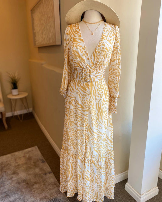 Chiffon Animal Print Maxi